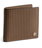 Giorgio Armani leather wave-embossed bifold wallet (British brand)