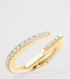 Messika Gatsby ear cuff in yellow gold with 0.14ct diamonds, imported from the UK
