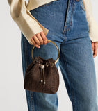 Jimmy Choo Bon Bon woven top-handle bag - British product