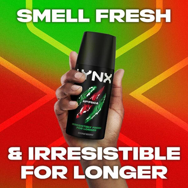 Lynx Africa Mens Aerosol Body Spray 35ml, UK version