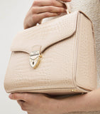 Aspinal of London Mayfair top-handle handbag in leather (British brand)