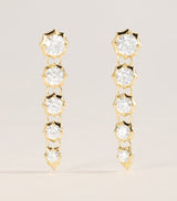 Harrods Jade Trau Yellow Gold and Diamond Five-Stone Sophisticate Drop Earrings- Buy online at McGrocer
