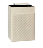 Riviere quilted leather laundry basket with lid (British brand)