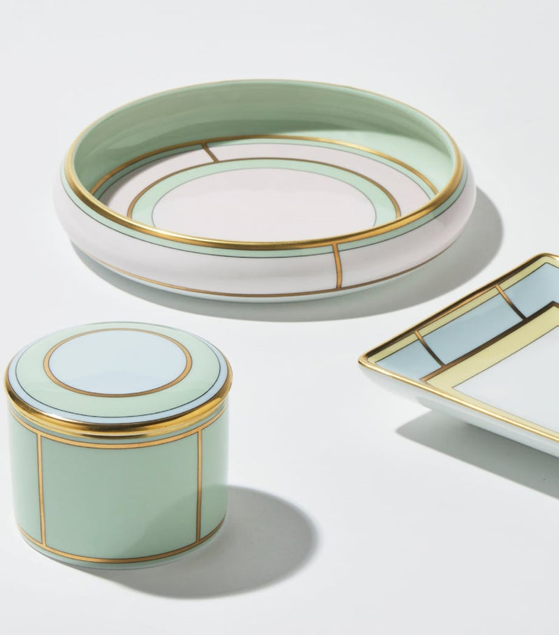 GINORI 1735 porcelain trinket box verde, UK version