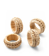 Harrods Maison Margaux Set of 4 Wicker Napkin Rings Tableware 5cm- Buy online at McGrocer