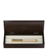 Harrods Hornbeam Wood Bloom Rollerball Pen with Gold Trim- Buy online at McGrocer