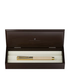 Graf von Faber-Castell hornbeam wood Bloom rollerball pen with gold trim, UK version
