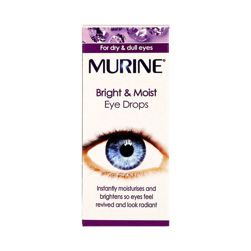 Murine Bright & Moist Eye Drops, imported from the UK