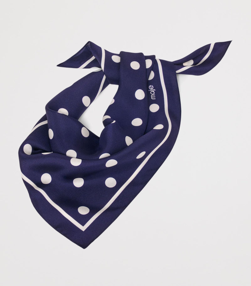 Maje silk polka-dot scarf 60x60cm, imported from the UK