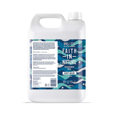 Holland & Barrett Faith in Nature Fragrance Free Body Wash 5L- Buy online at McGrocer