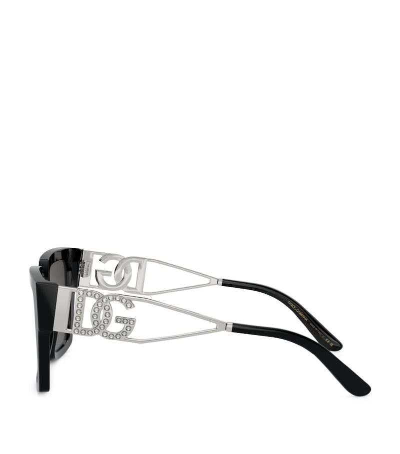 Dolce&Gabbana square sunglasses dark-grey tinted acetate lenses, UK version
