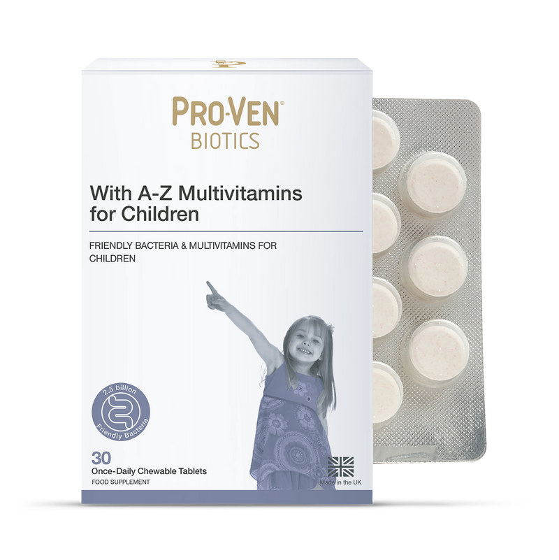 Pro-ven Biotics children multivitamin blackcurrant 30 tablets, imported from the UK