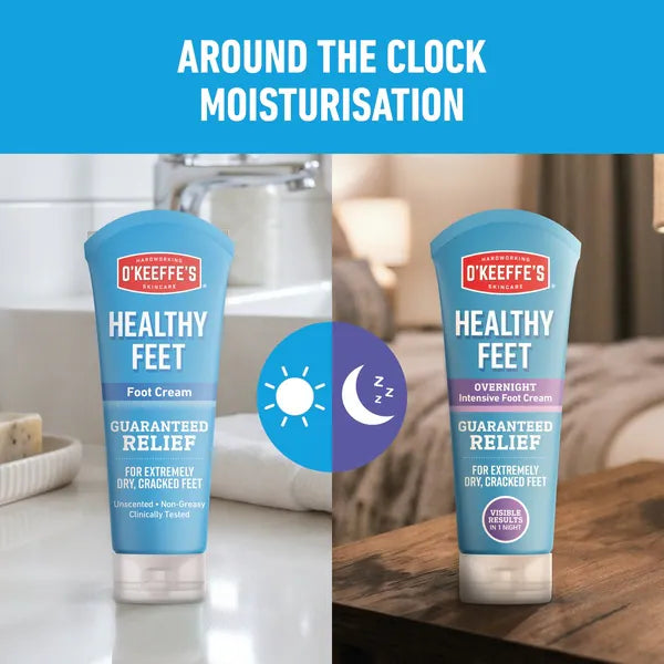 O'keeffe's Healthy Feet Overnight Cream 80ml, imported from the UK