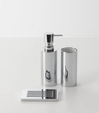 Decor Walther stainless steel round bathroom bin - British product