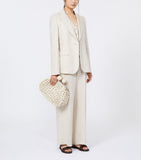 Weekend Max Mara woven leather Pasticcino clutch - British product