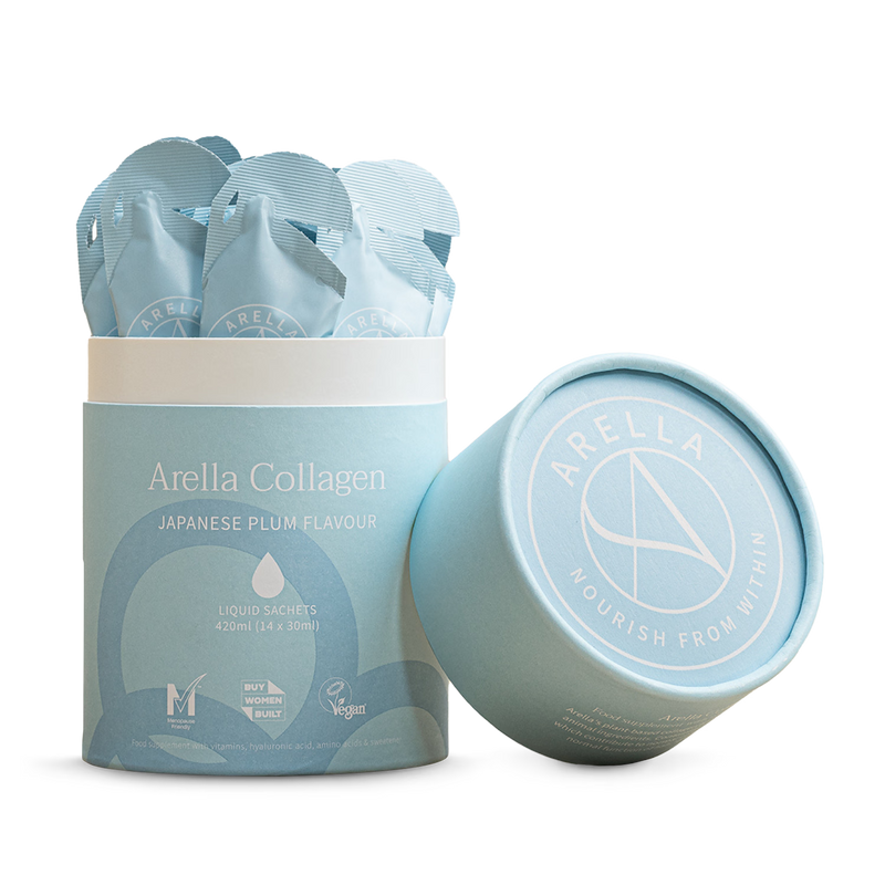 Arella collagen Japanese Plum Flavour 30ml sachets, UK version