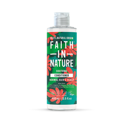 Faith In Nature Après-shampoing pour cheveux normaux à l'aloe vera 400ml