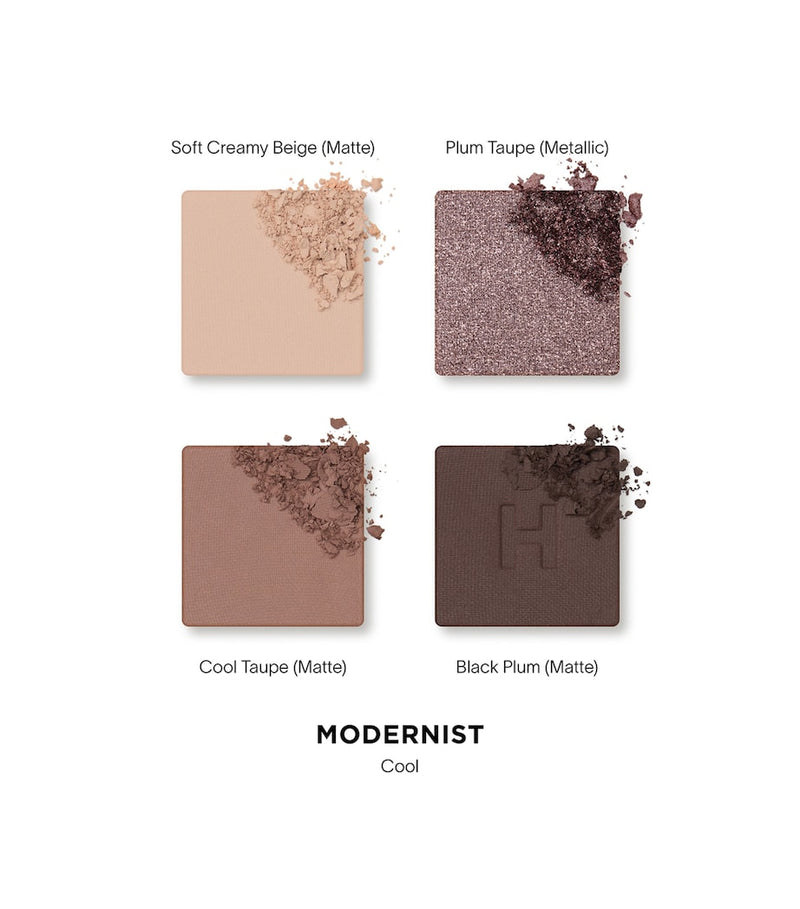 Hourglass eyeshadow palette with matte, satin, shimmer finishes 4 x 1g - British product