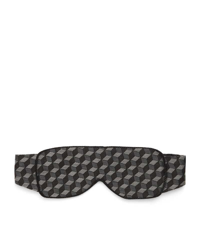 Daniel Hanson silk sleep mask with sacred geometry padded design, imported from the UK