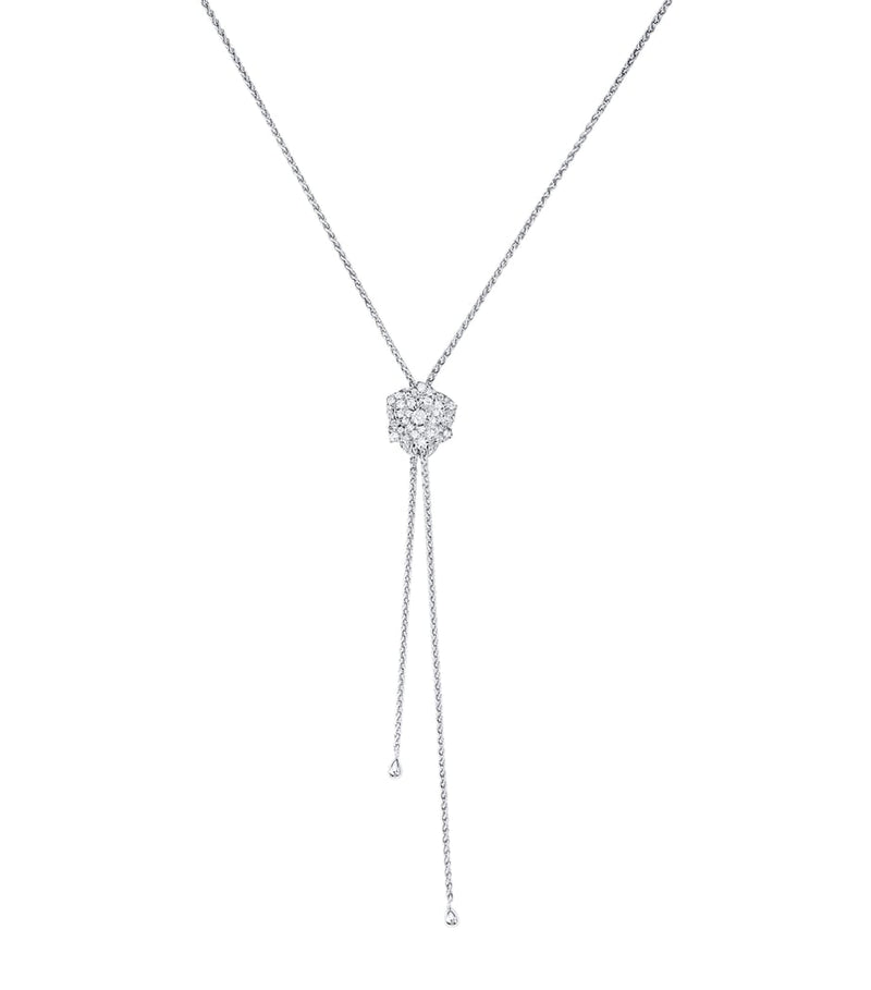 Piaget white gold and diamond rose pendant necklace (British brand)