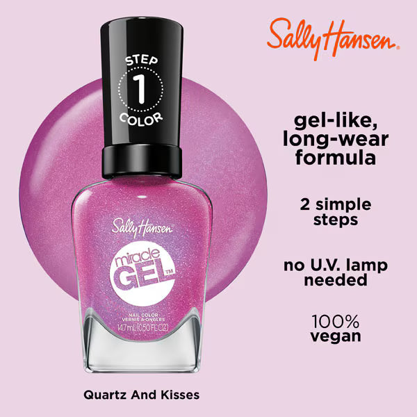 Sally Hansen Miracle Gel Nail Polish Quartz And Kisses (British brand)