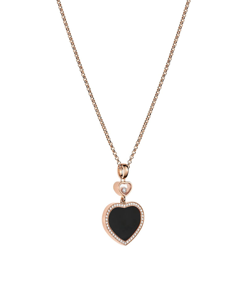Chopard Happy Hearts rose gold pendant with diamond, imported from the UK
