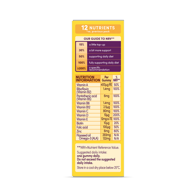 Bassetts Kids Multivitamins Omega-3 Tropical 30 Gummies (British brand)