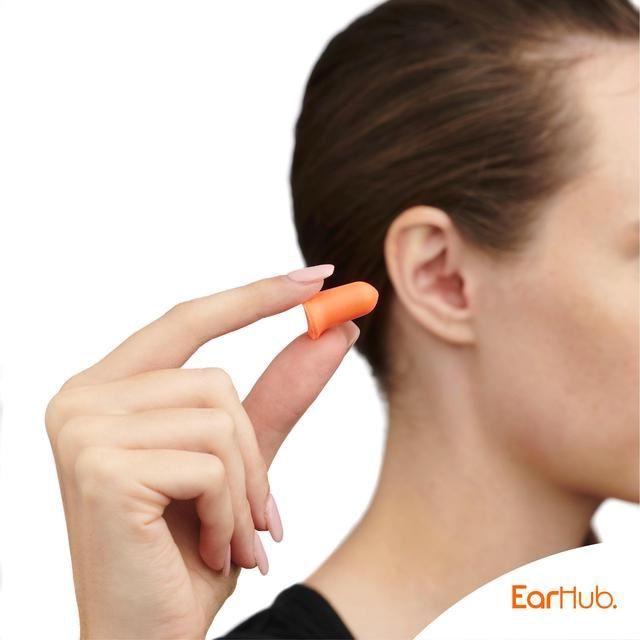 EarHub Premium Soft Orange Foam Earplugs 10 per pack