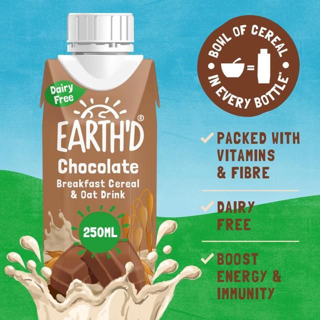 Earth'd Breakfast Cereal & Oat Shake - Chocolate   250ml