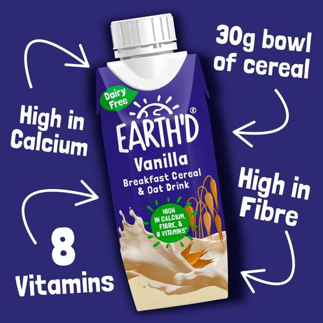 Earth'd Breakfast Cereal & Oat Shake - Vanilla 250ml