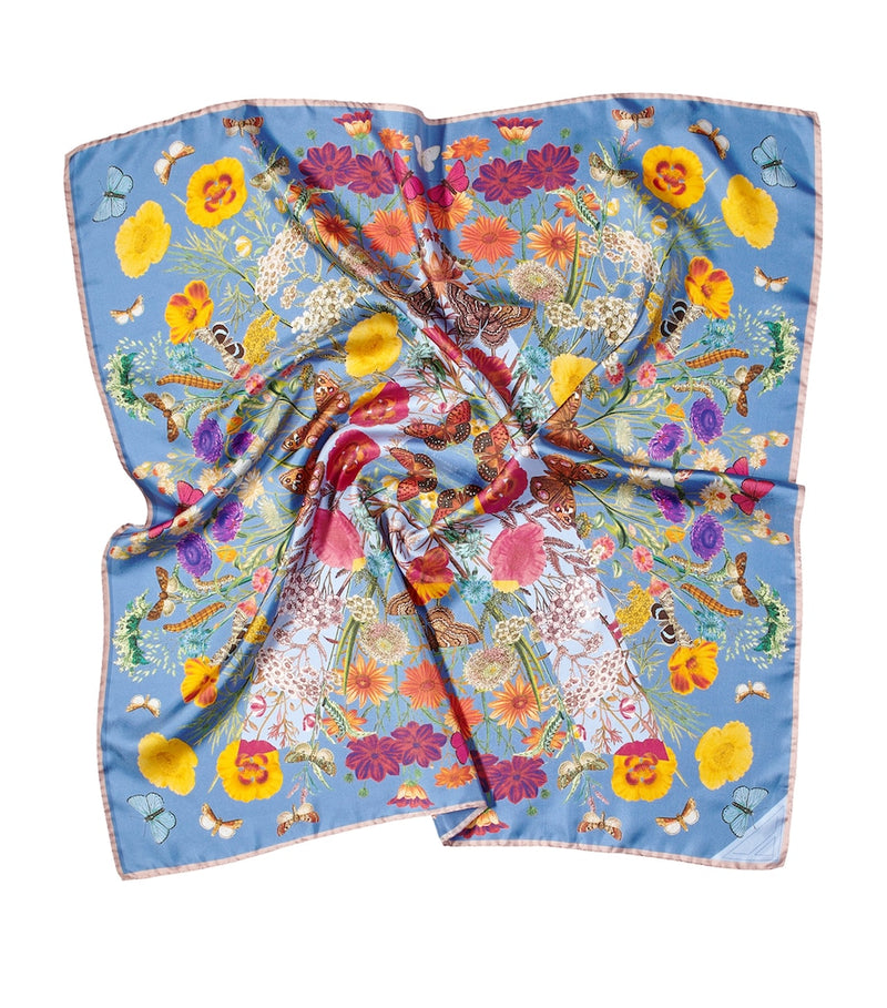Aspinal of London botanical print silk scarf - British product