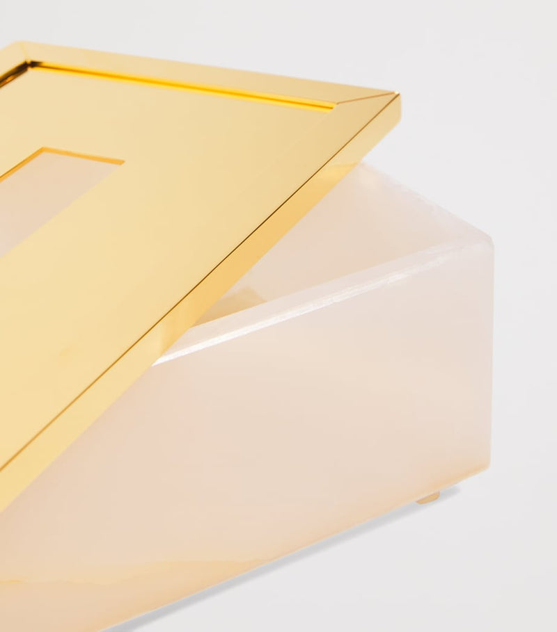 ZODIAC Onyx rectangular tissue box, imported from the UK