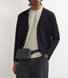 Sandro Paris small recycled leather cross-body bag, imported from the UK