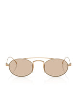 Harrods Giorgio Armani Titanium Oval Sunglasses- Buy online at McGrocer