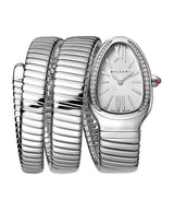 Harrods Bvlgari Serpenti Tubogas Stainless Steel and Diamond Watch 35mm- Buy online at McGrocer