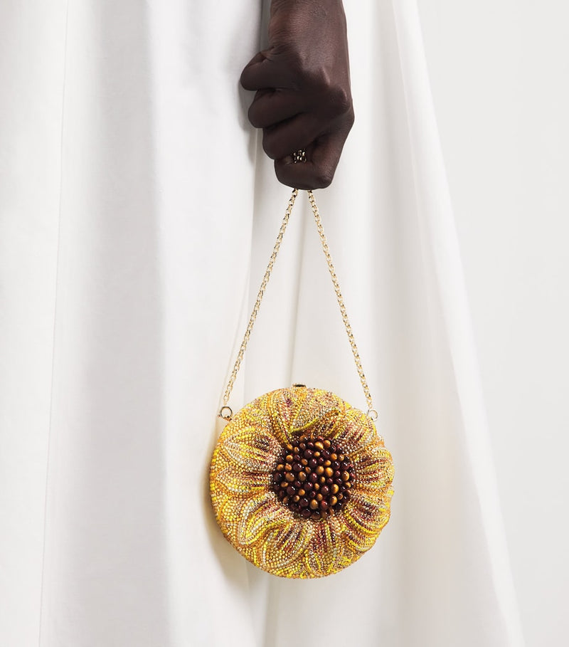 Judith Leiber Sunflower Soleil clutch bag, UK version
