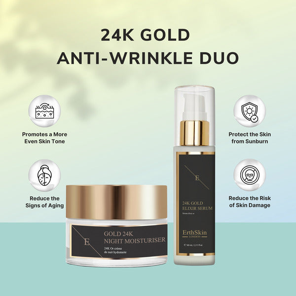 ErthSkin anti-wrinkle serum and night cream duo - British product
