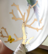 Porcelain Dinner Plate with Bird and Tree Design, 26cm