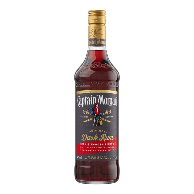 Captain Morgan Dark Rum 1L - McGrocer