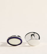 Harrods Deakin & Francis Sterling Silver and Enamel Oval Cufflinks- Buy online at McGrocer