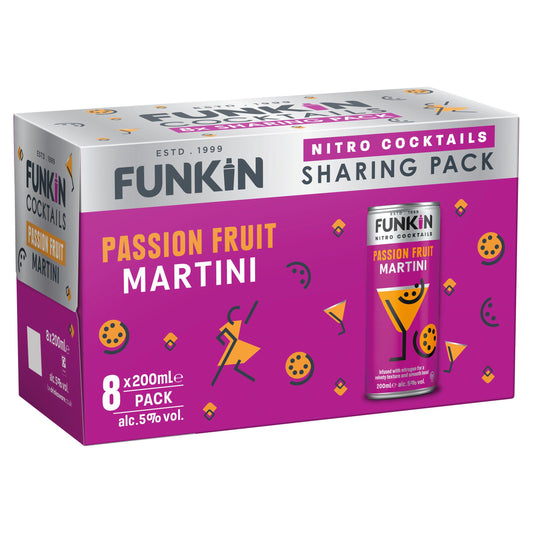 Funkin Nitro Cocktails Passion Fruit Martini Sharing Pack 8x200ml GOODS Sainsburys   