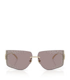 Jimmy Choo crystal embellished wire-frame sunglasses - British product