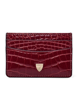 Harrods Aspinal of London Leather Croc-Embossed Slim Card Holder- Buy online at McGrocer