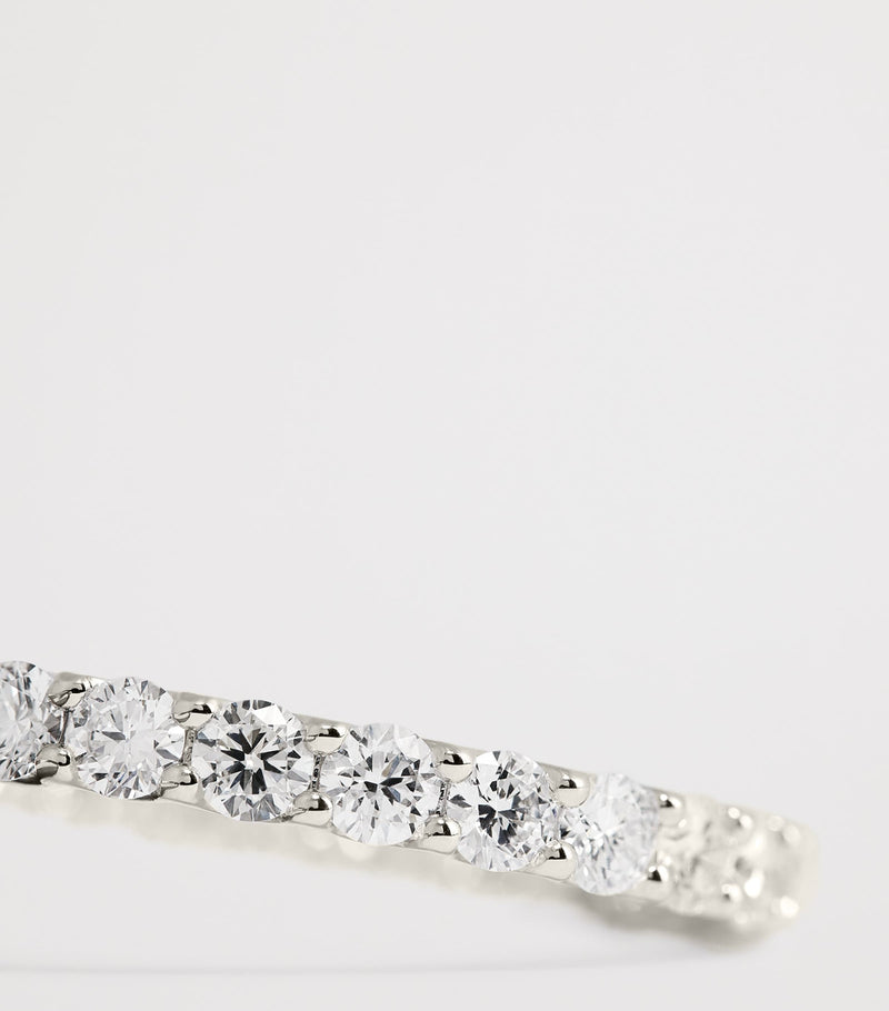 Harrods white gold diamond hoop earrings 8.40ctw, imported from the UK