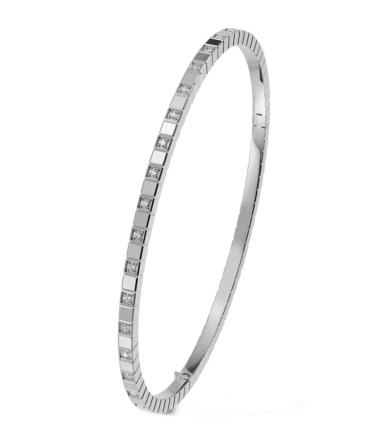 Chopard Ice Cube diamond bangle in white gold - British product