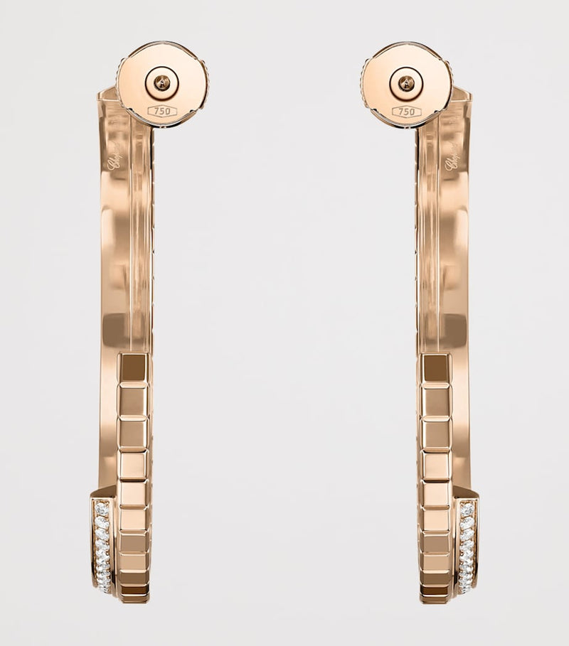 Chopard Ice Cube rose gold diamond hoop earrings, UK version