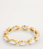Jade Trau eternity ring large yellow gold diamond - British product