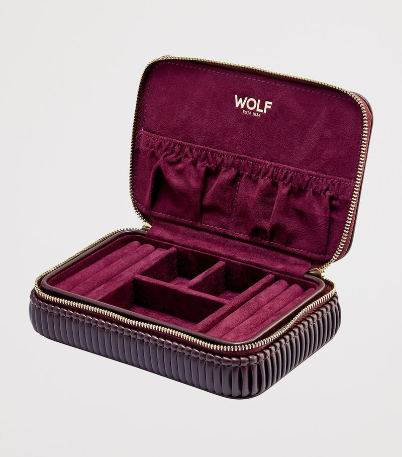 WOLF Bella jewellery zip case (British brand)