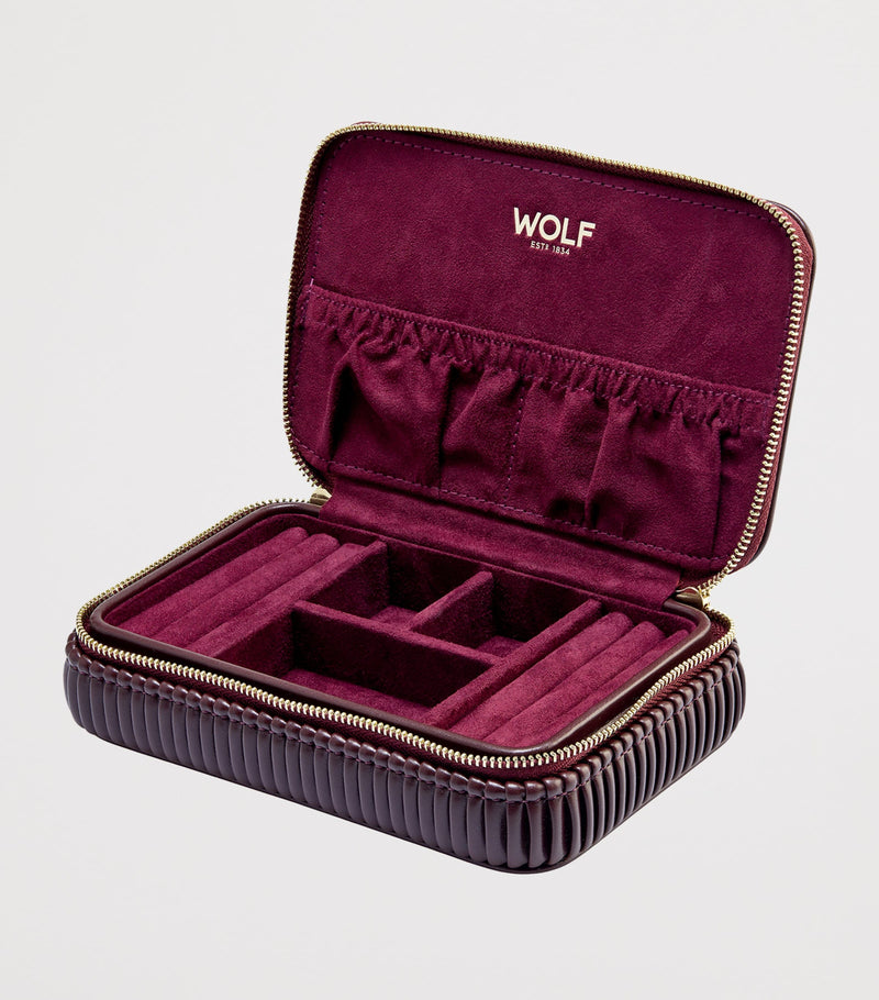WOLF Bella jewellery zip case (British brand)