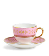 Harrods Bone China Teacup and Saucer with Hand-Applied Gold Detailing, 175ml Capacity- Buy online at McGrocer